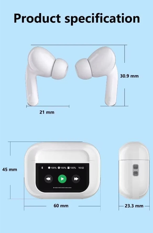 Earbuds (Z90 Pro) With Display Screen